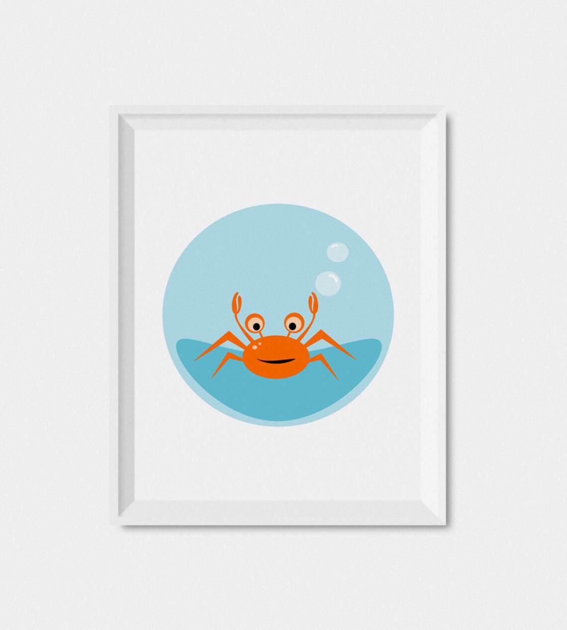 Crab Under The Sea Nursery Ocean Wall Art Print - Image 2
