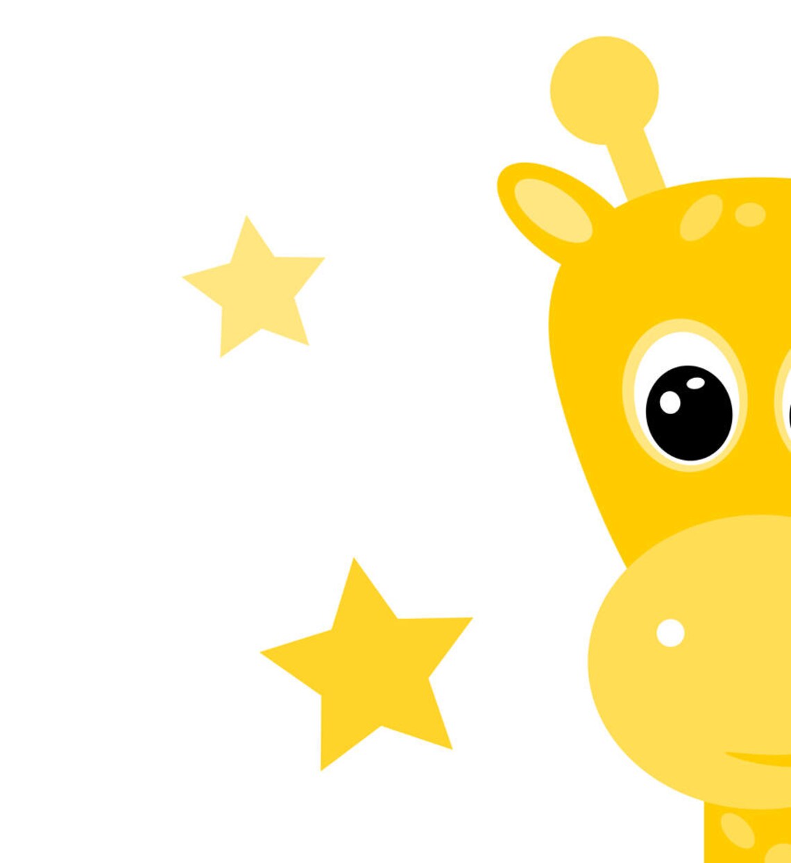 Yellow Giraffe Nursery Stars Art Print, Kids Room - Image 4