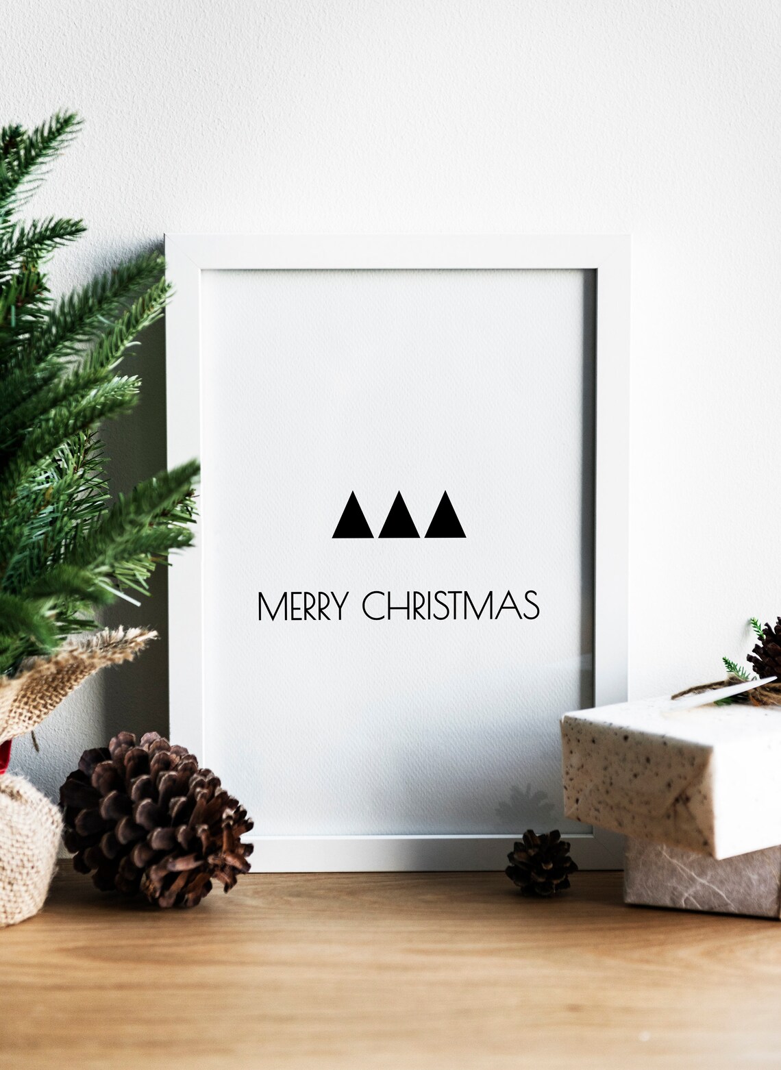 Scandinavian Christmas Decor, Minimalist Art Print - Image 3