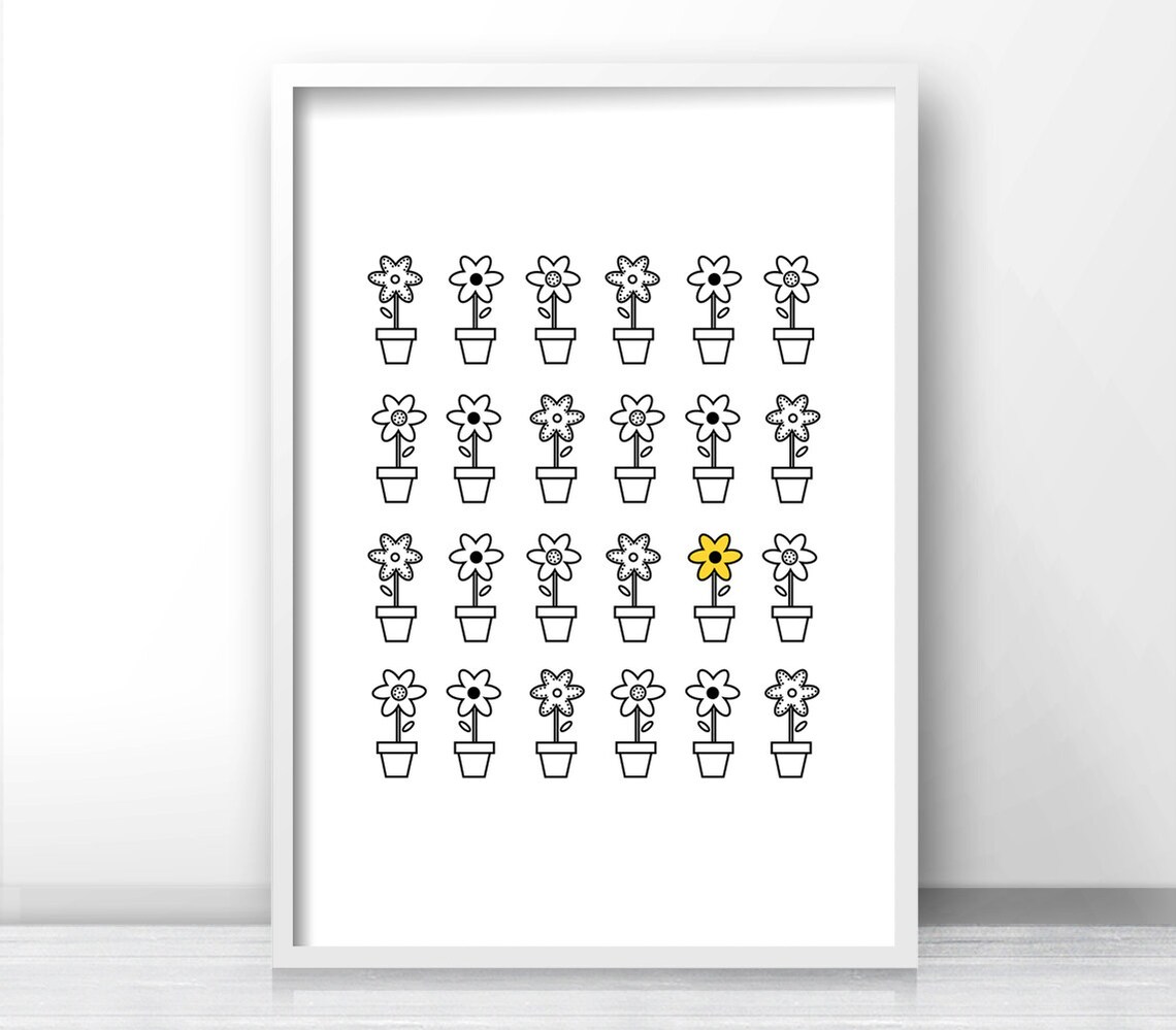 Sunflower Minimalist Botanical Flower Art Print - Image 4