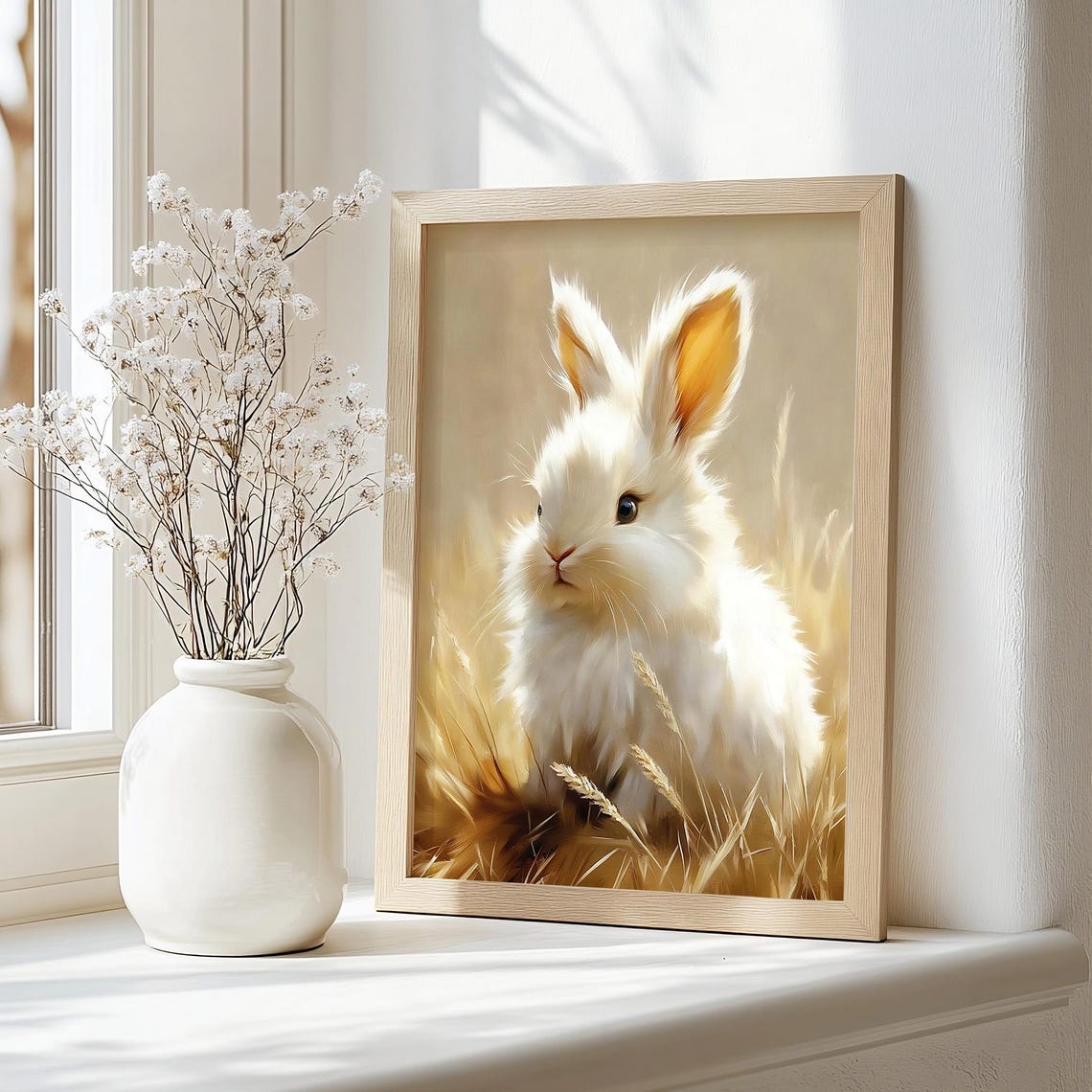 Easter Bunny - Rustic Spring Art - Image 4
