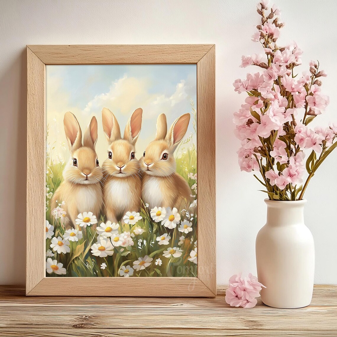 Easter Bunny Art Print, Cute Nursery Decor - Image 4