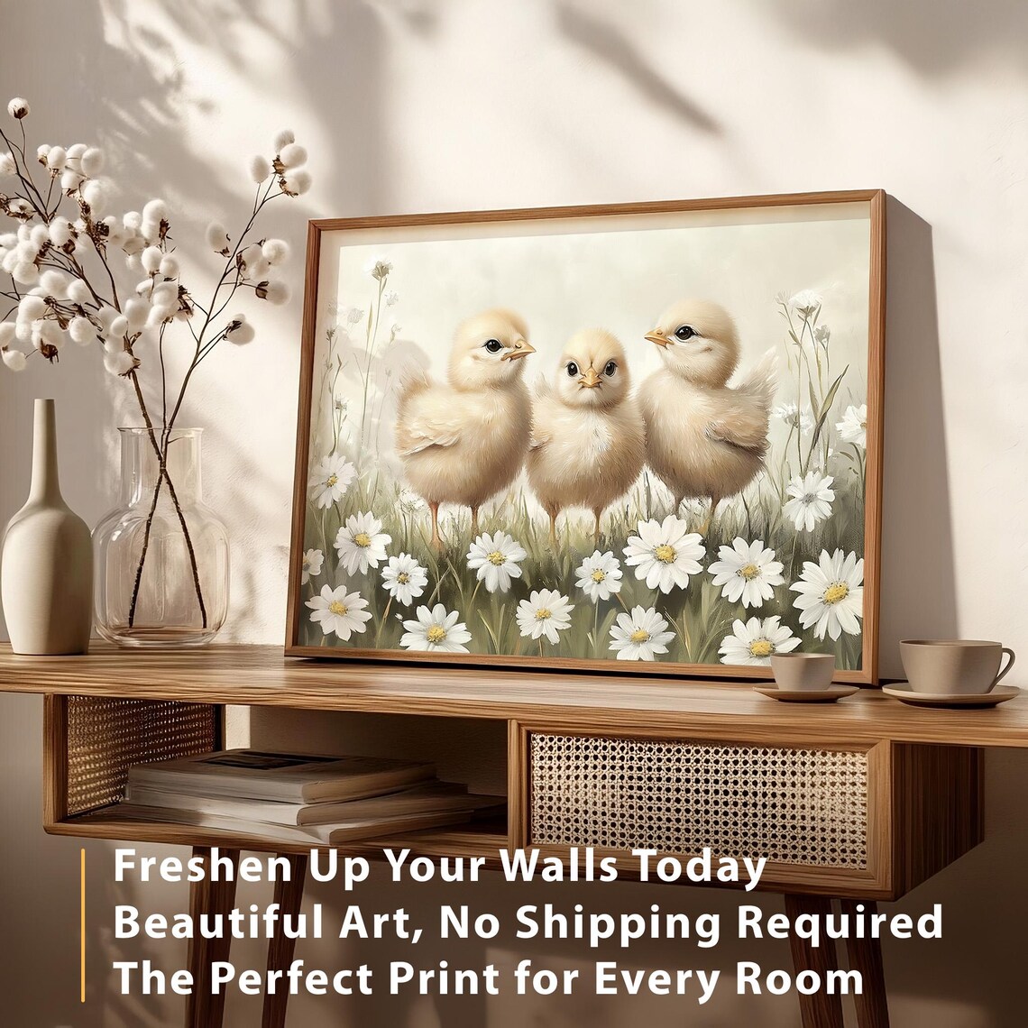 Easter Baby Chicks, Cute Vintage Spring Nursery - Image 3
