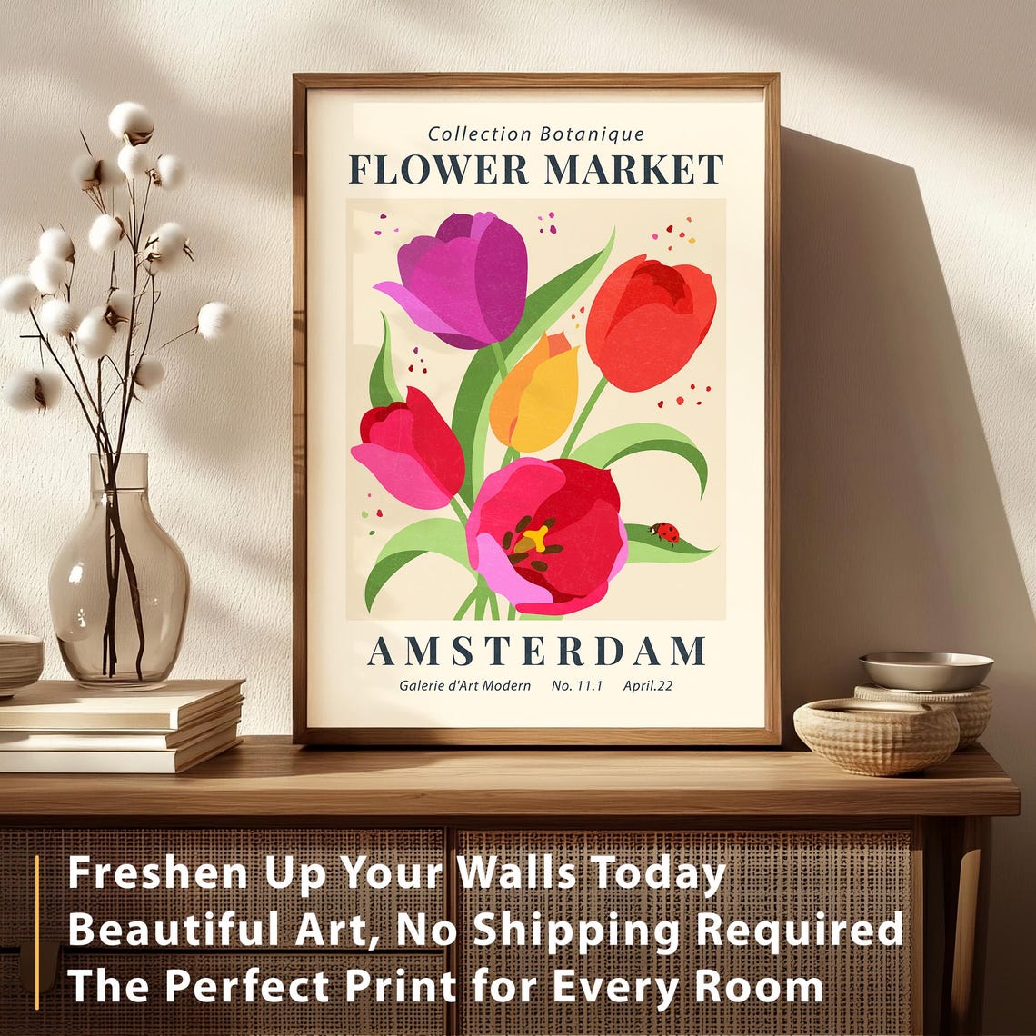 Amsterdam Flower Market Botanical Tulip Museum Exhibition Art Poster - Image 7