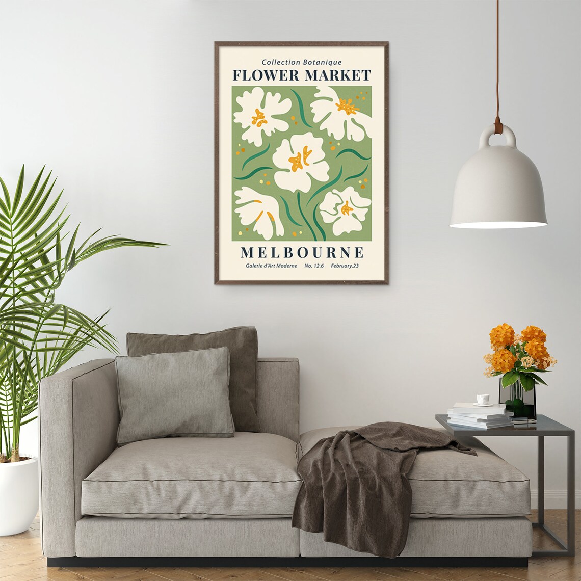 Melbourne Flower Market Botanical White Blossom Museum Exhibition Poster - Image 3
