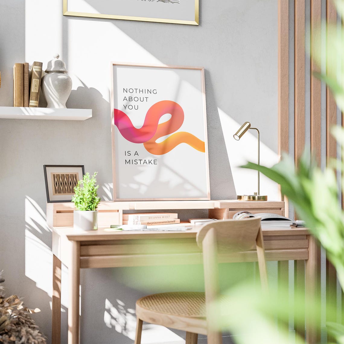 Nothing About You Is A Mistake Gradient Ribbon Affirmation Poster Art - Image 3