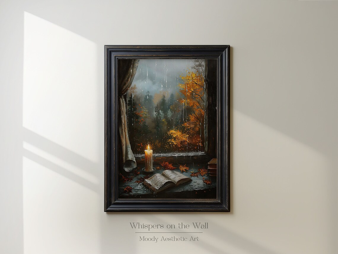 Fall Wall Art Cozy Bookish Autumn Print, Dark Academia - Image 3