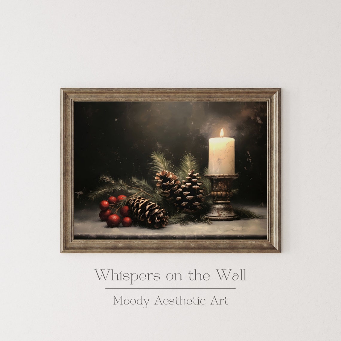 Cozy Coffee and Open Book Moody Oil Painting Reading Wall Poster - Image 2