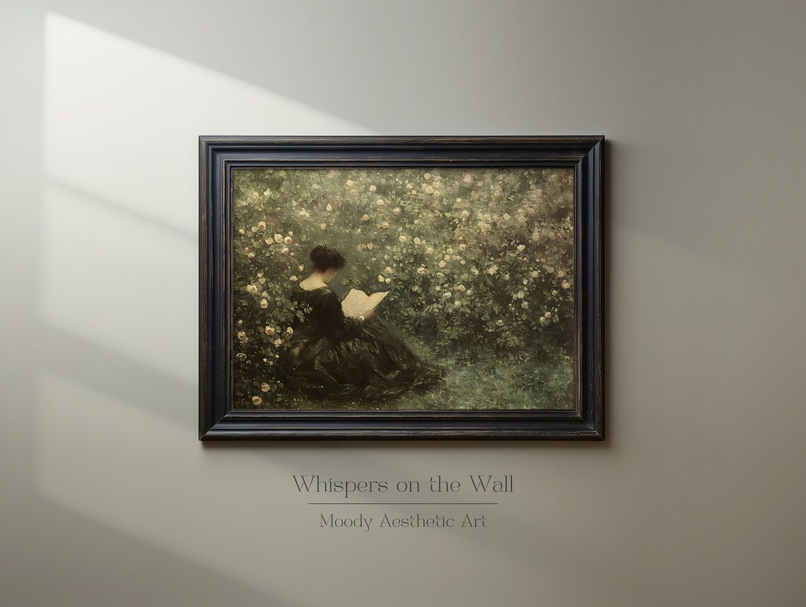 Woman Reading Art Print, Light Academia Decor - Image 3