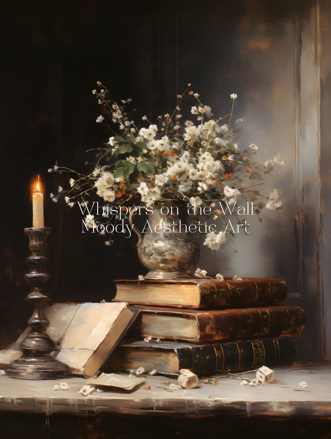 Moody Dark Academia Book Still Life Art Print - Image 5