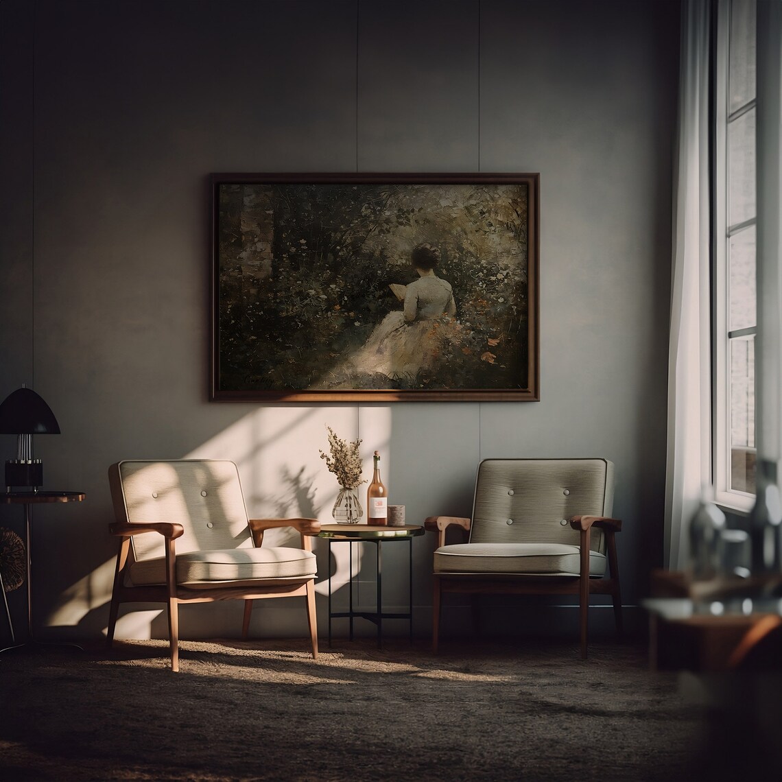Autumn Woman Reading Art Print, Light Academia - Image 3