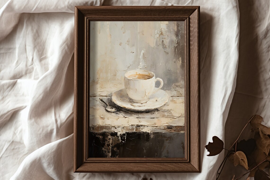 Neutral Coffee Art, Minimalist Kitchen Wall Art - Image 6