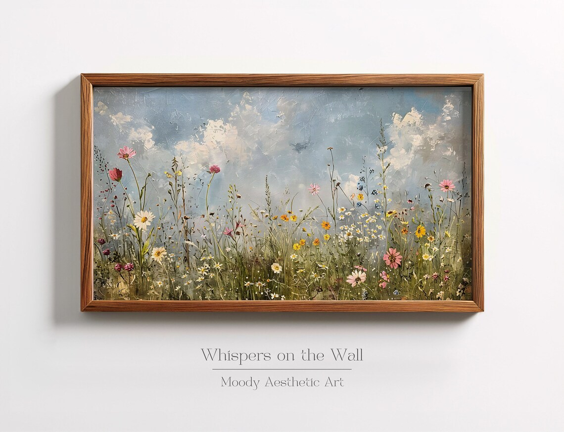 Daydreamer Wildflower Landscape, Spring Farmhouse Art Print - Image 3