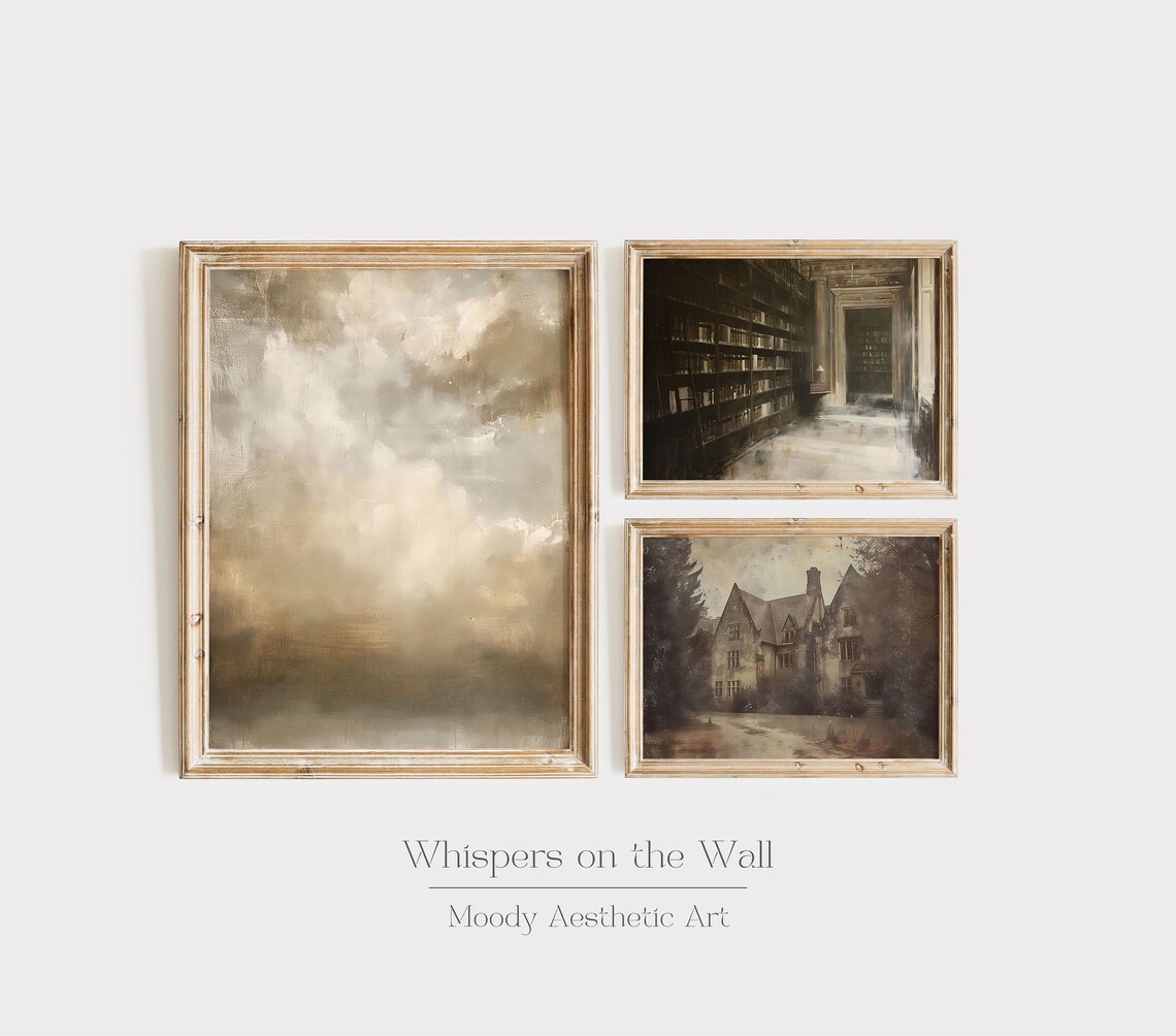 Dark Academia Bookish Vintage Gallery Wall Art Set - Image 2