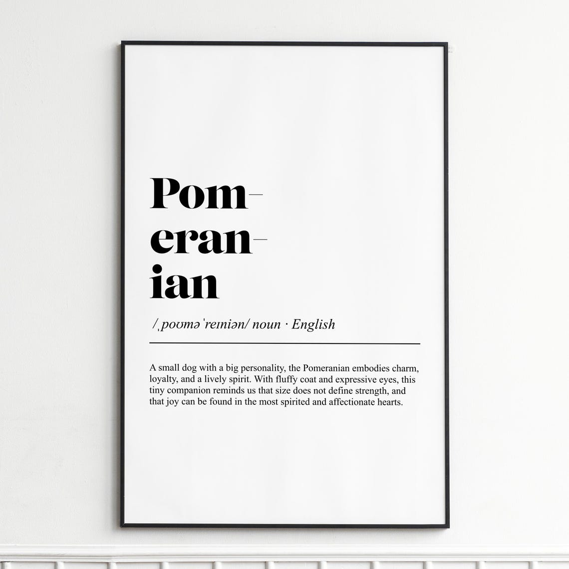 Pomeranian Art Print Cute Dog Illustration Wall Minimalist Home Decor Poster Gift For Lovers