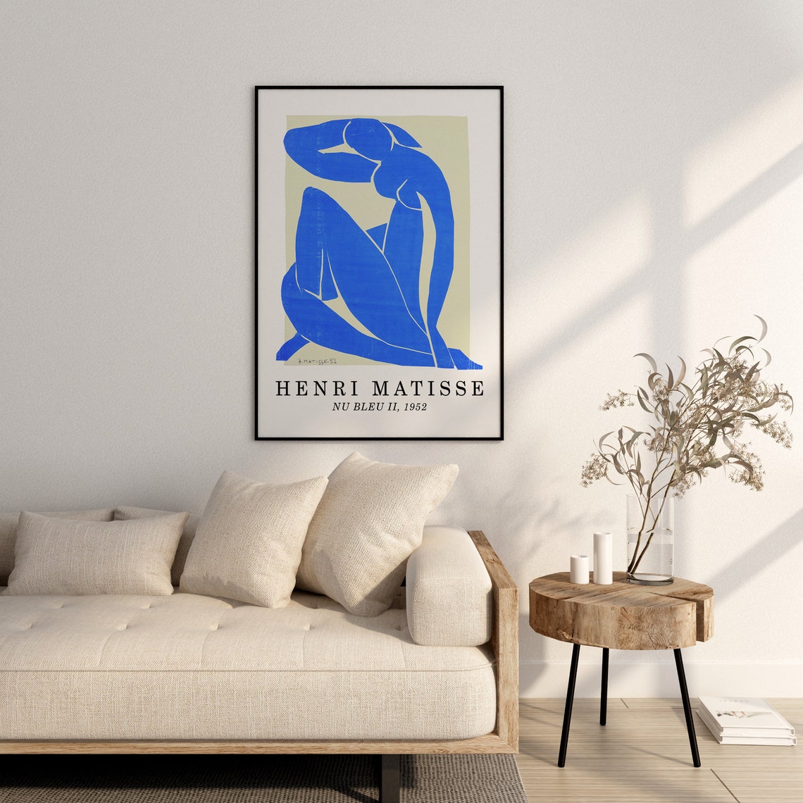 Henri Matisse Nu Bleu II 1952 Cobalt Blue Cut Out Museum Poster - Image 3