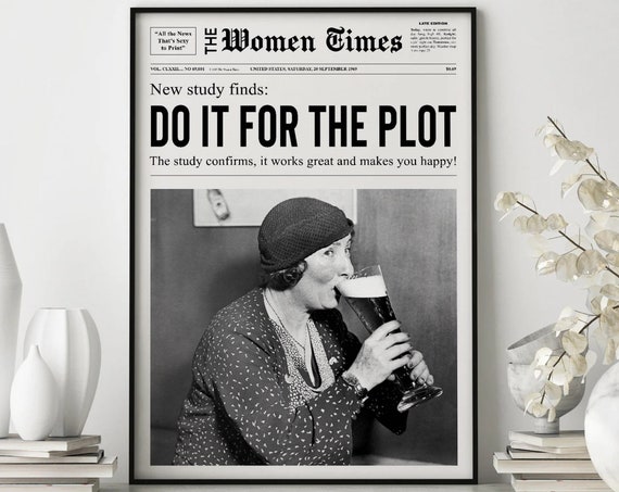 Newspapers Print Trendy Print Hot Girls Poster Retro Bar Cart Magazine Cover Aesthetic Girls Room Decor Do It For The Plot 3