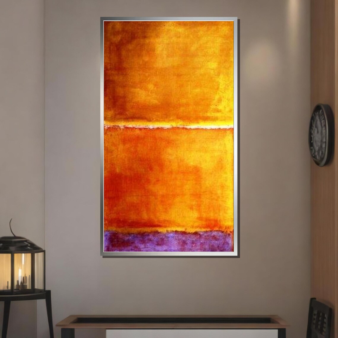 Warm Abstract Blocks Minimalist Orange Art Abstract Wall Art Modern Art Print Contemporary Art Ready To Hang Decoration - Image 3