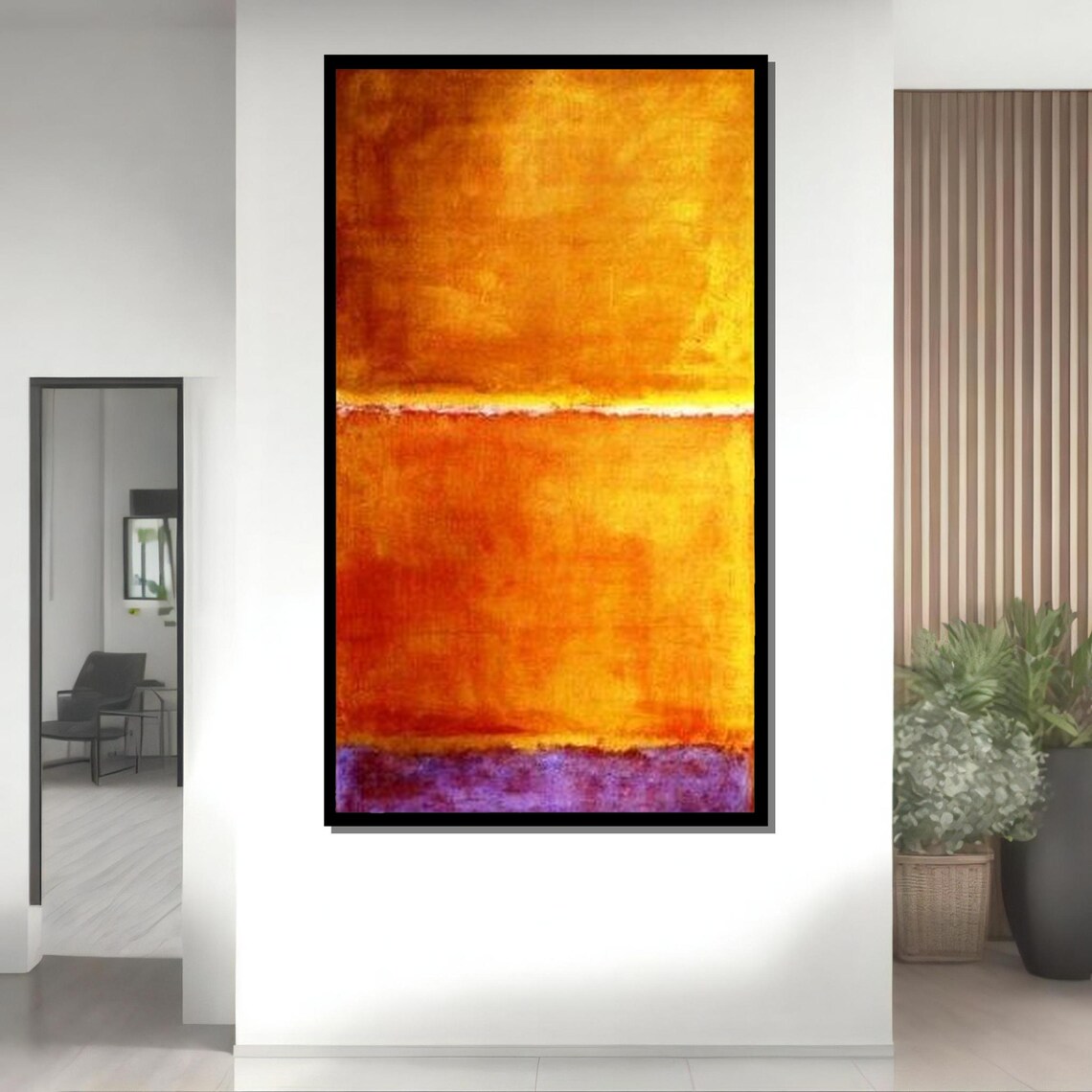 Warm Abstract Blocks Minimalist Orange Art Abstract Wall Art Modern Art Print Contemporary Art Ready To Hang Decoration - Image 4
