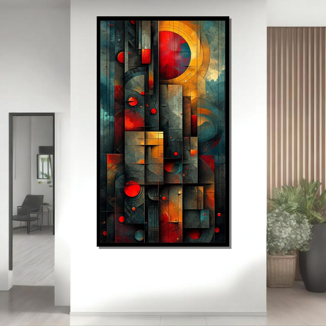 Geometric Abstract Modern Art Print Bold Geometric Wall Art Contemporary Home Decor Ready To Hang Artwork - Image 4