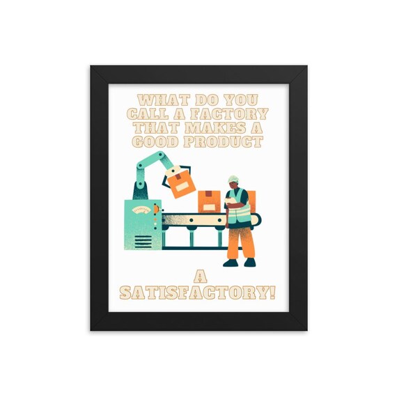 A Factory Based Framed Dad Joke Poster Fathers Day Gifts For Dad Joke Funny Wall Decoration Perfect For Anniversary Wedding Holiday Gifts