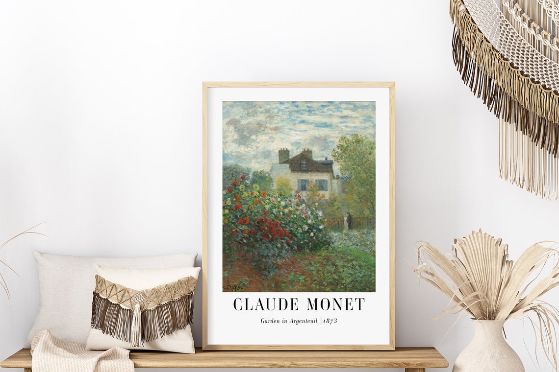 Claude Monet Garden in Argenteuil 1873 Blooming Flower Garden Poster - Image 5