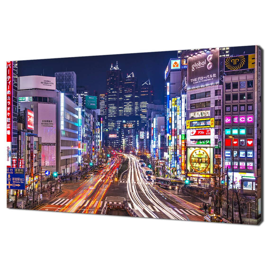 Tokyo Night Lights, Shinjuku District Travel Poster