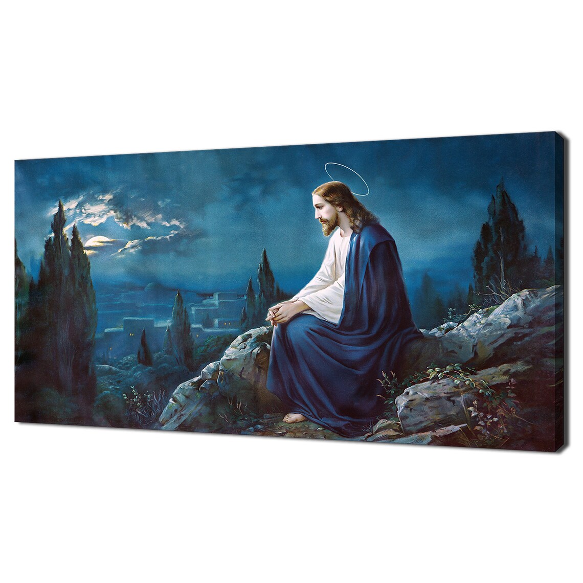 Jesus in Gethsemane, Modern Religious Art Print