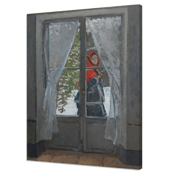 The Red Kerchief C 186873 Claude Monet Reproduction Victorian Fine Art Vintage Oil Painting Print Antique Wall Art