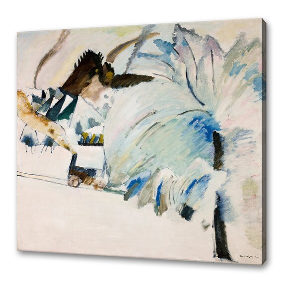 Kandinsky Murnau With Locomotive 1911 Train Steam Smoke Winter Art Print