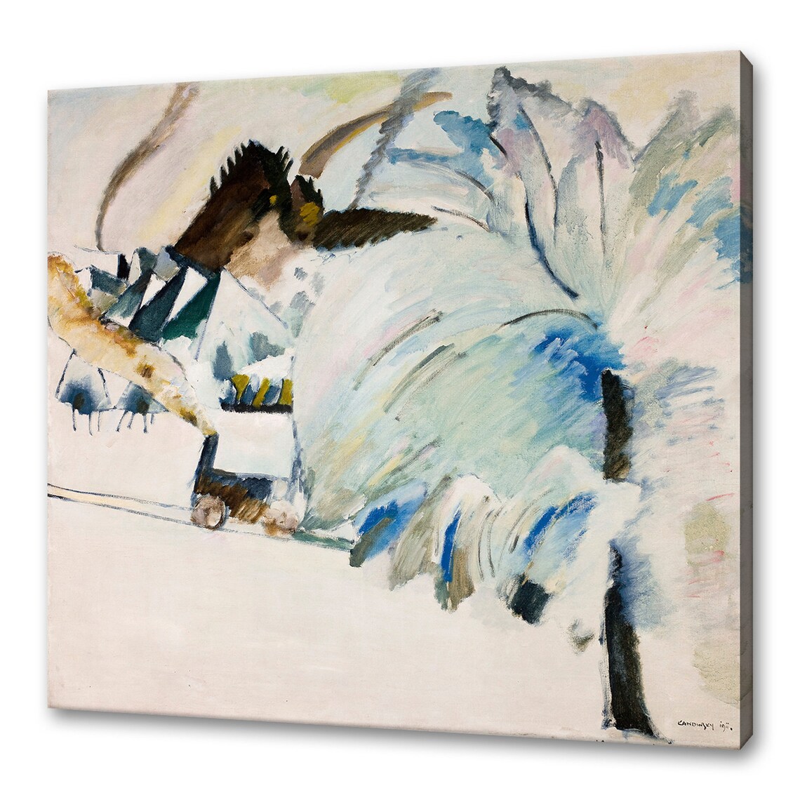Kandinsky Murnau With Locomotive 1911 Train Steam Smoke Winter Art Print