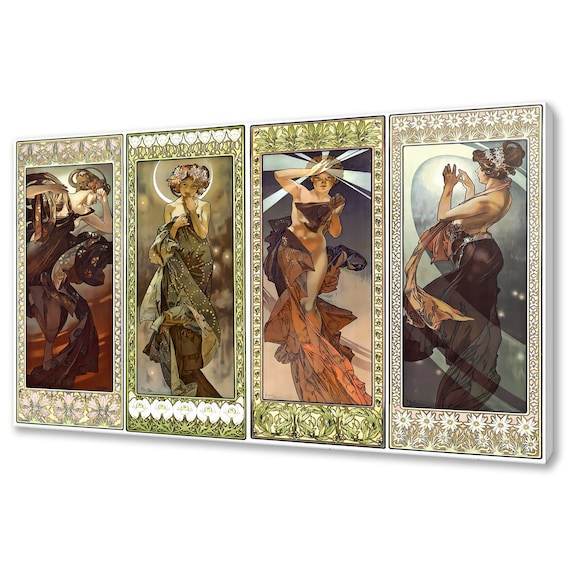 Alphonse Mucha The Moon and the Stars Art Nouveau Art Print