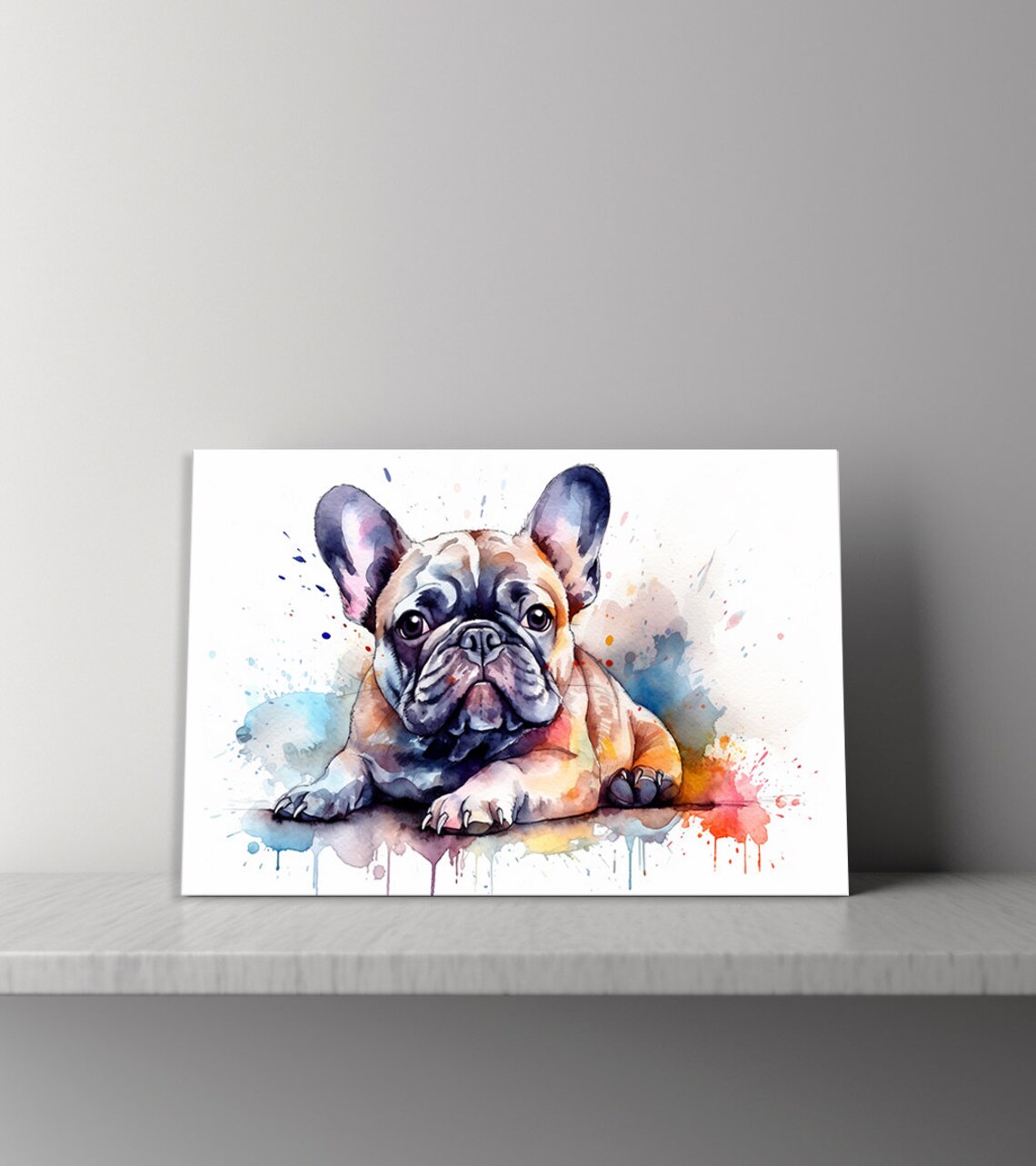 French Bulldog Watercolor Art Print, Modern Design - Image 3
