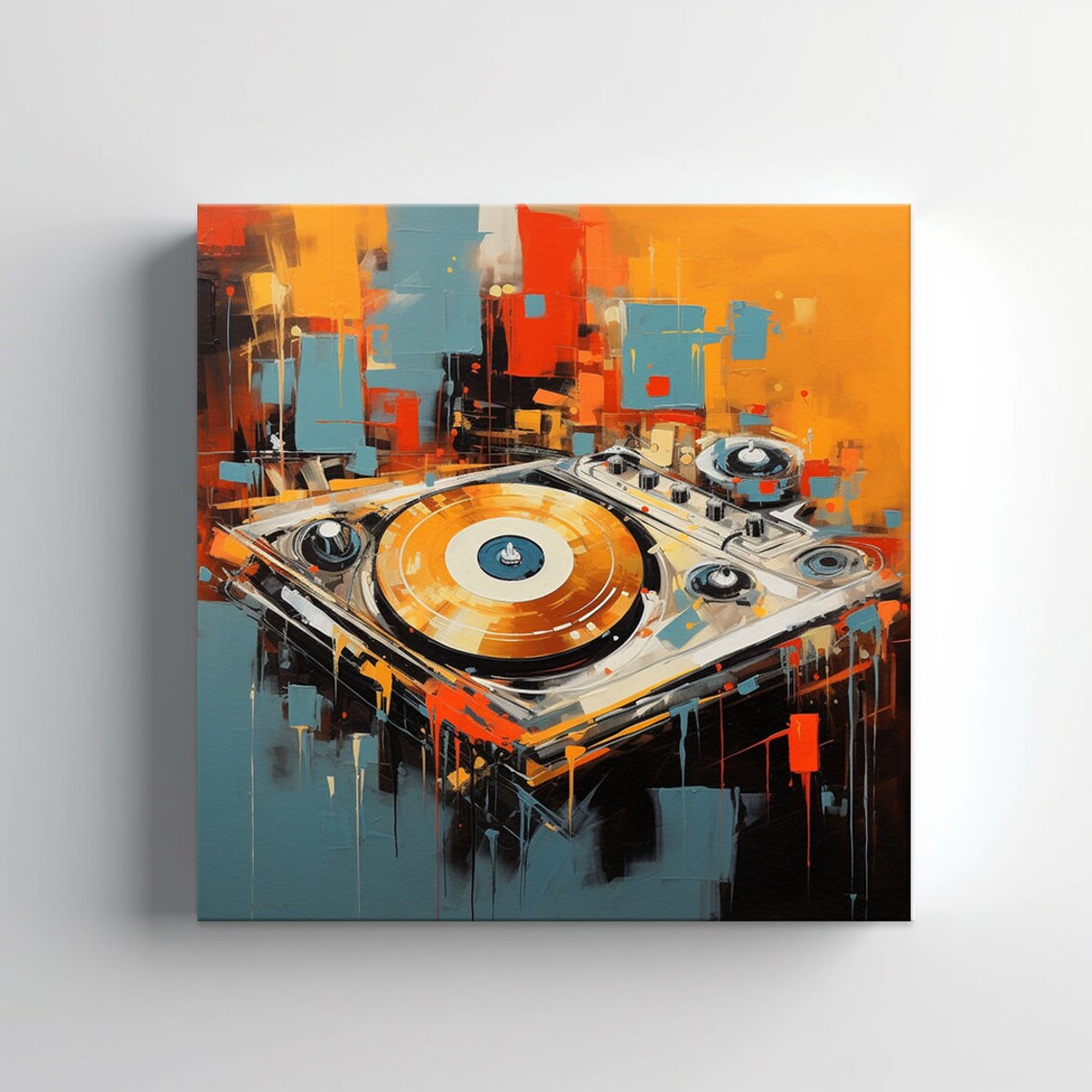 DJ Deck Music Art Print, Modern Music Room Decor - Image 2