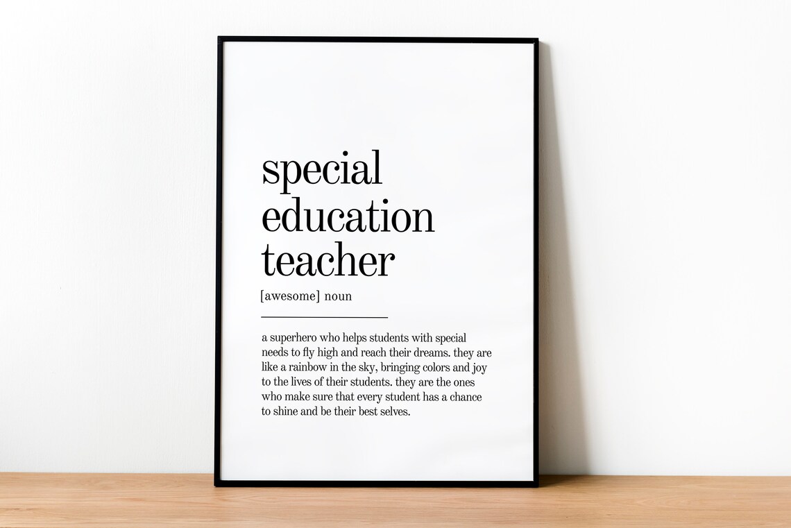 Special Education Teacher Definition Art Print, Minimalist - Image 2