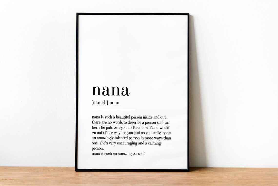 Nana Definition Print, Minimalist Self-Love Poster - Image 2