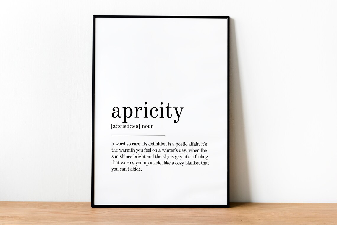 Apricity Definition Art Print, Personalized Gift For Him - Image 2