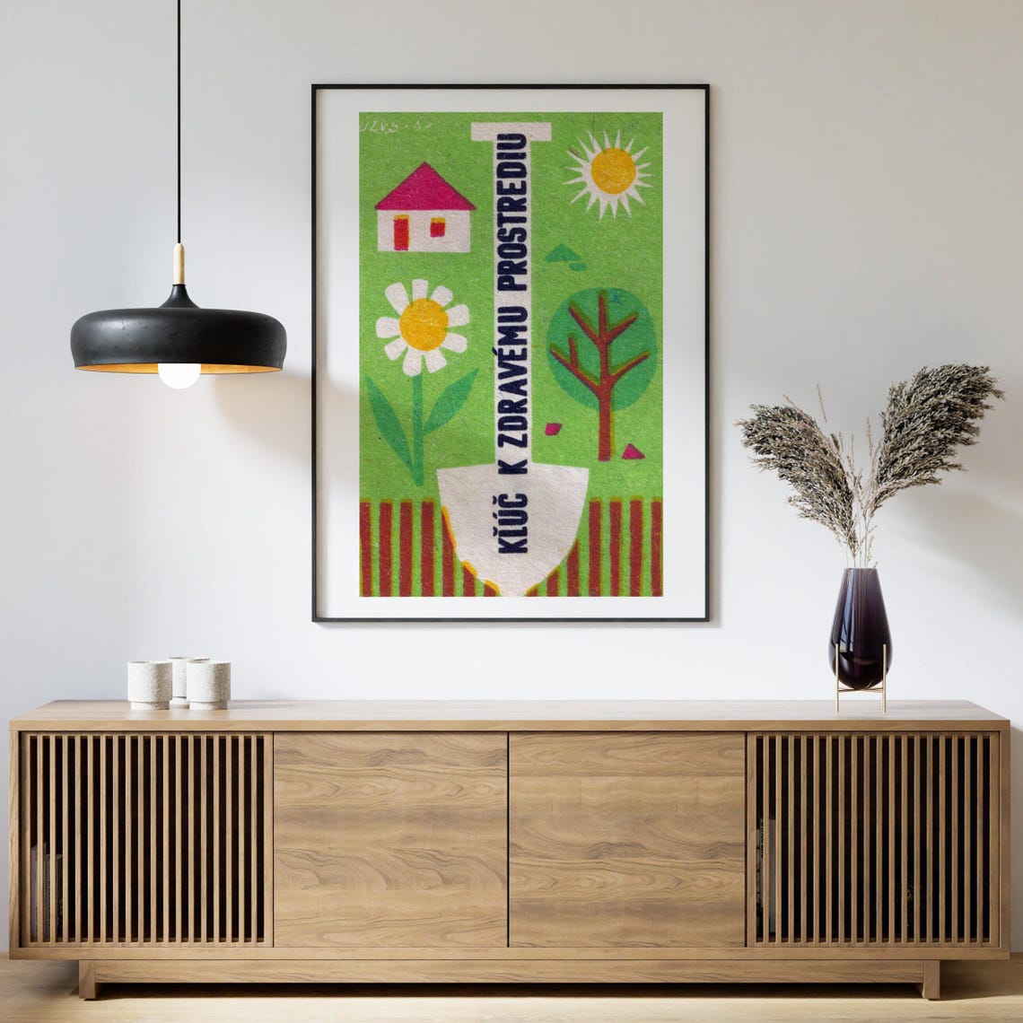 Key To Healthy Environment Vintage Slovak Matchbox Label Art Poster - Image 4