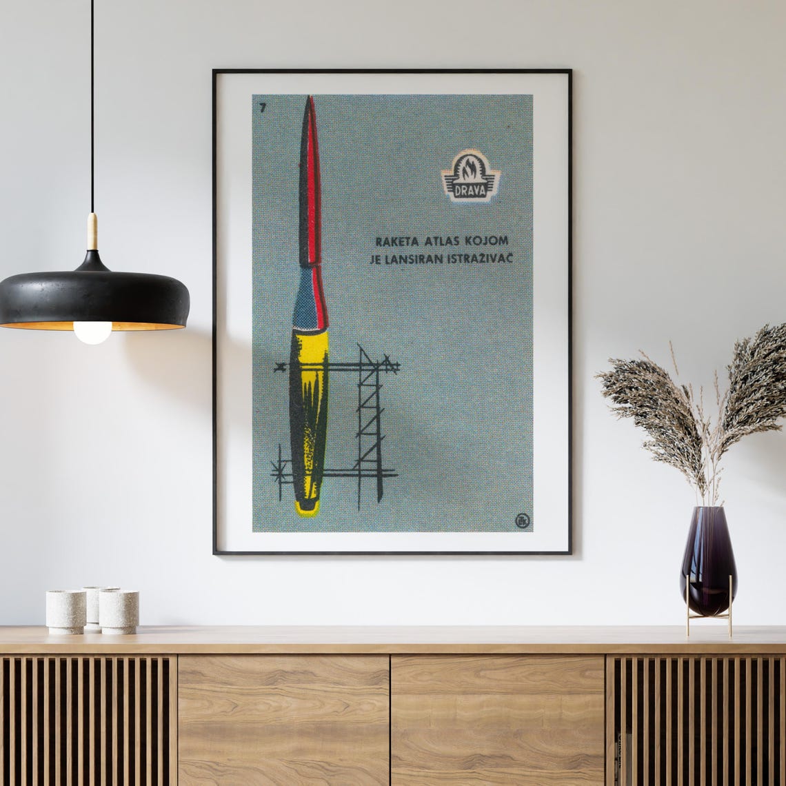 Atlas Rocket Explorer Launch Drava Yugoslavia Matchbox Poster - Image 4
