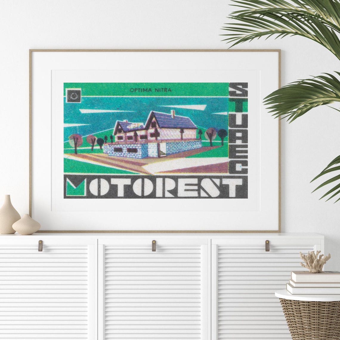 Sturec Motorest Forest Lodge Slovak Roadside Motel Label Art Print - Image 2