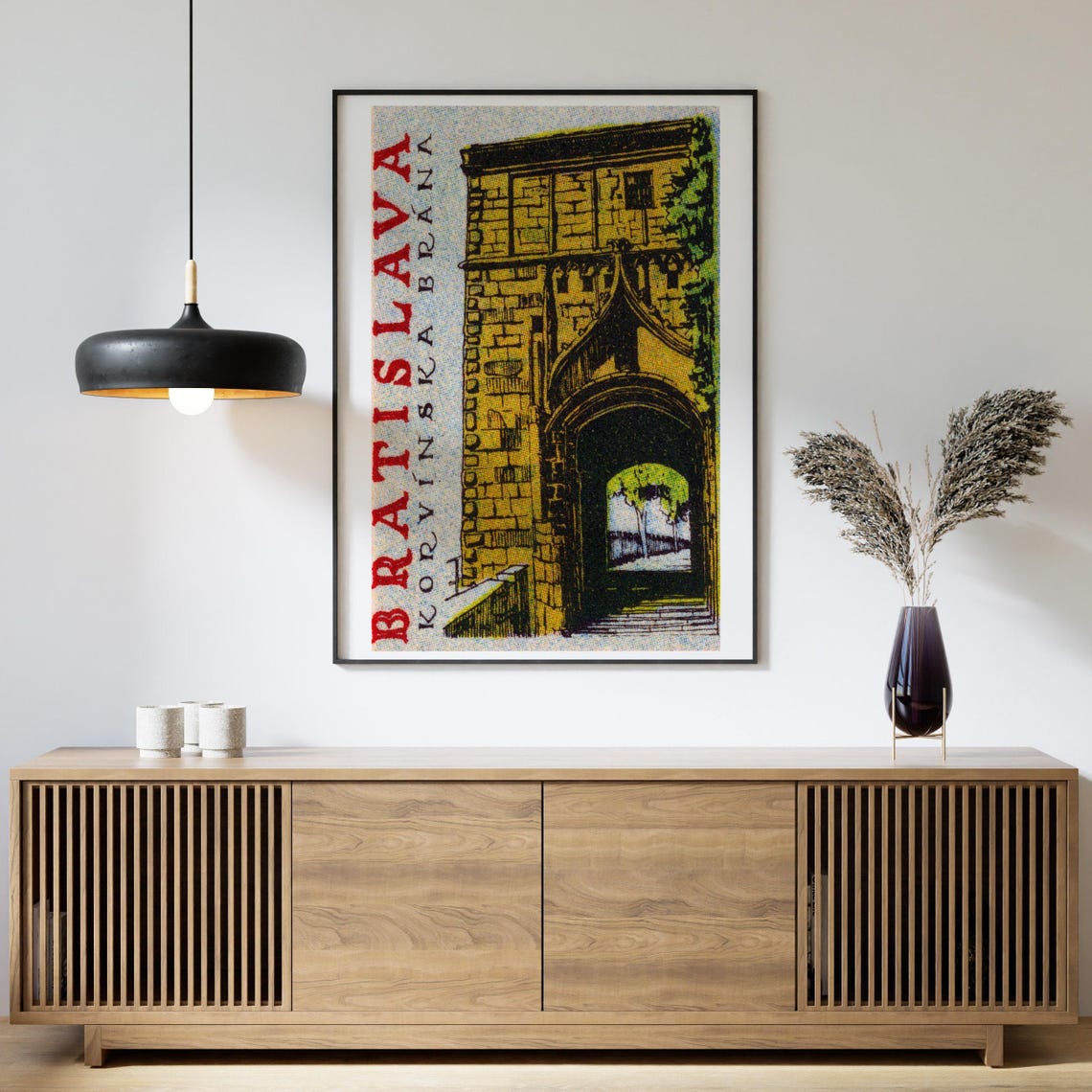 Bratislava Korvinska Brana Ancient Stone Archway Matchbox Art Poster - Image 4