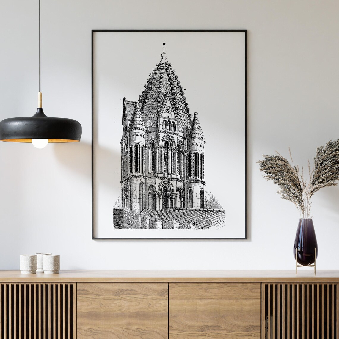 Salamanca Old Cathedral Spain Domed Lantern Tower Vintage Poster - Image 4