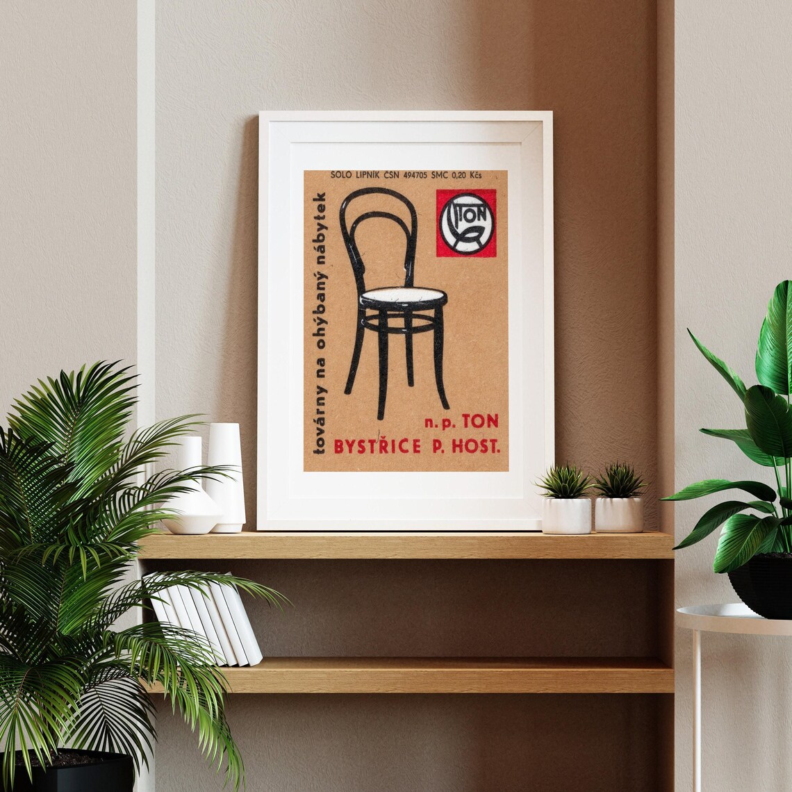 Curved Back Chair Matchbox Vintage Poster Print - Image 2