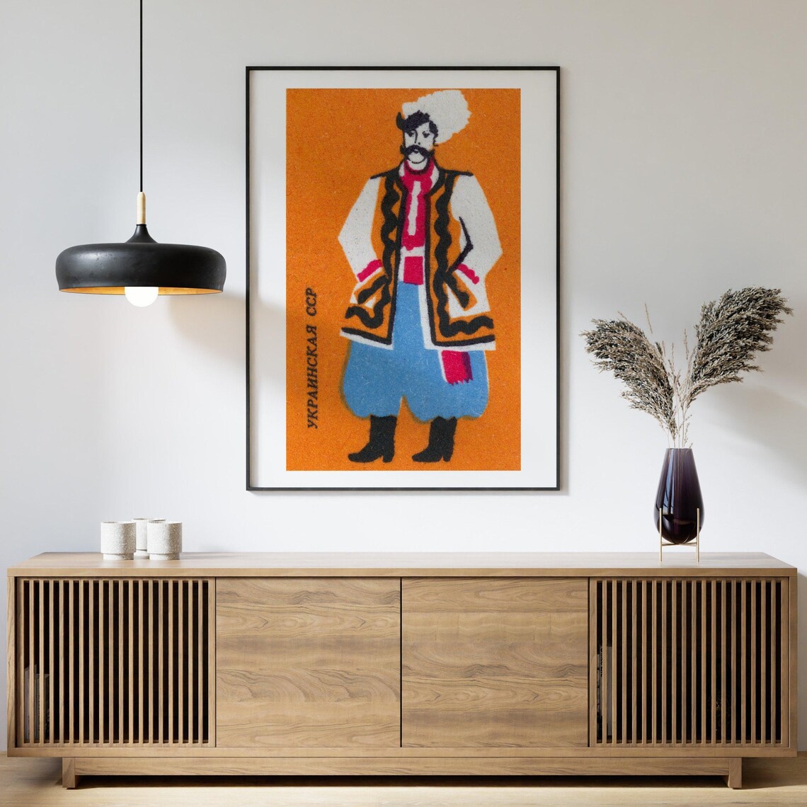 Ukrainian Man Matchbox Vintage Eastern Europe Art Print