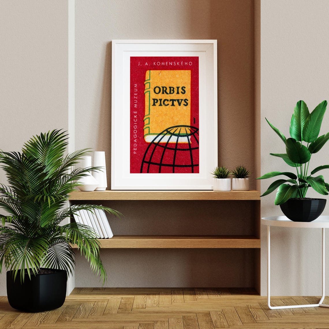 Comenius Orbis Pictus Pedagogical Museum Red Matchbox Label Poster - Image 2