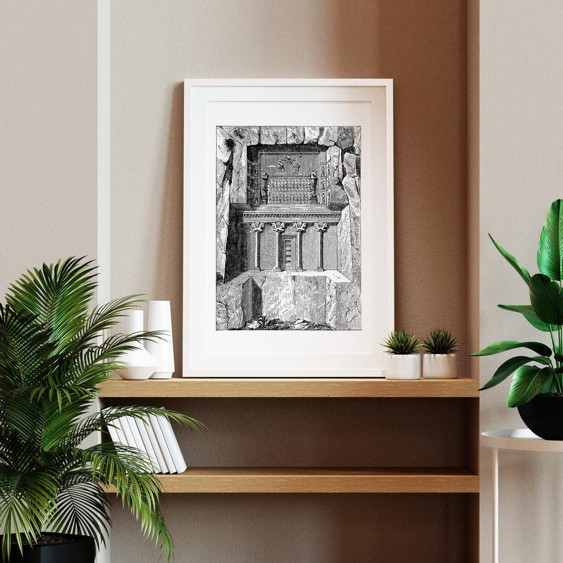 Rock Cut Tomb of Darius Ancient Persia Engraving History Poster - Image 2