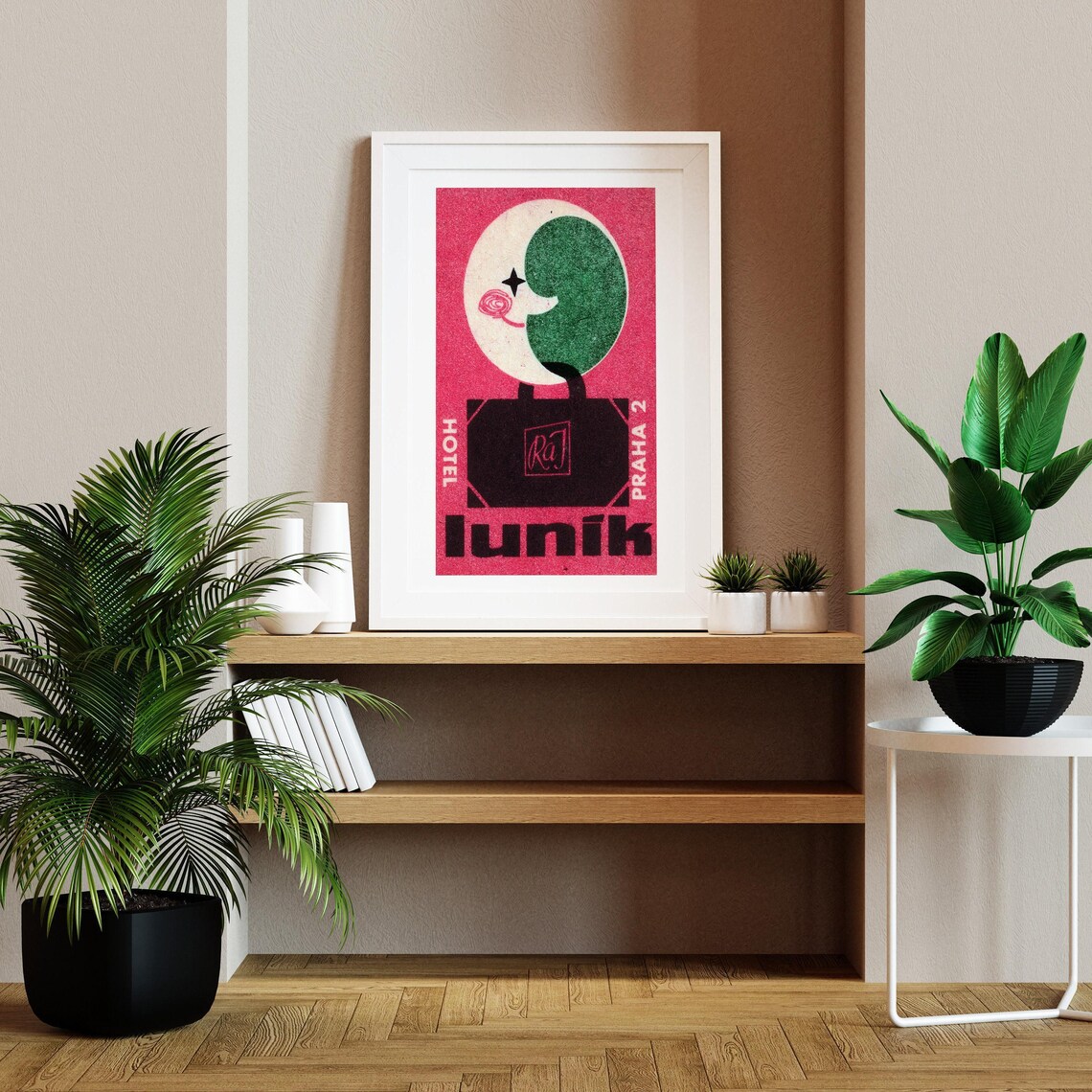 Moon Hotel Matchbox Print, Vintage Eastern Europe - Image 2