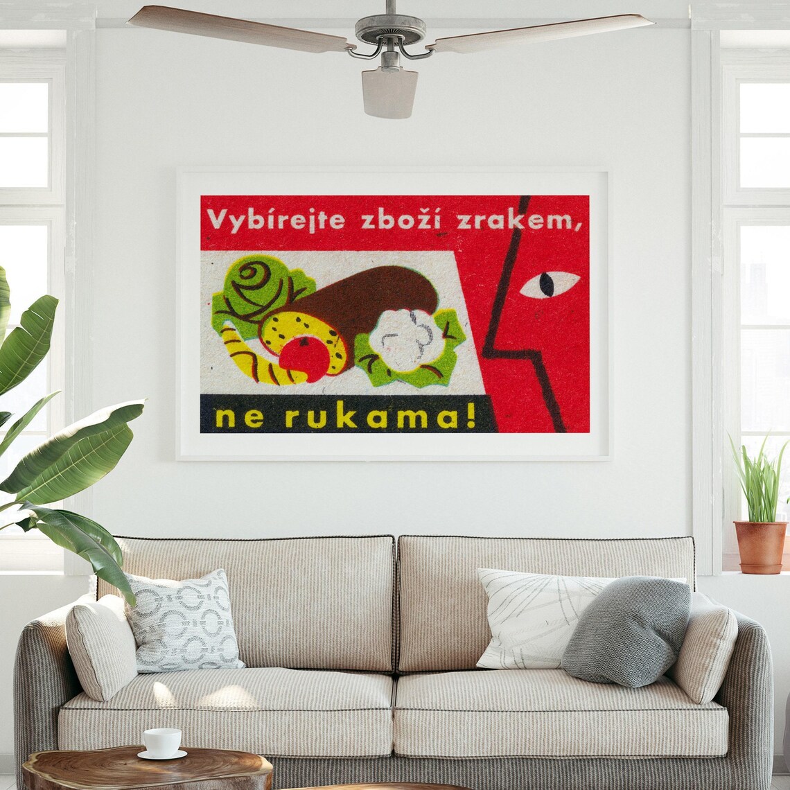 Choose Goods With Eyes Not Hands Fresh Vegetables Vintage Poster - Image 3
