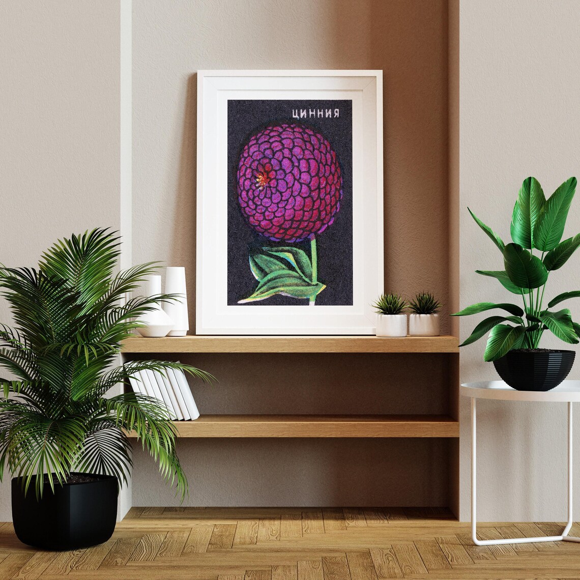 Purple Flower Matchbox Vintage Eastern Europe Poster Print - Image 2