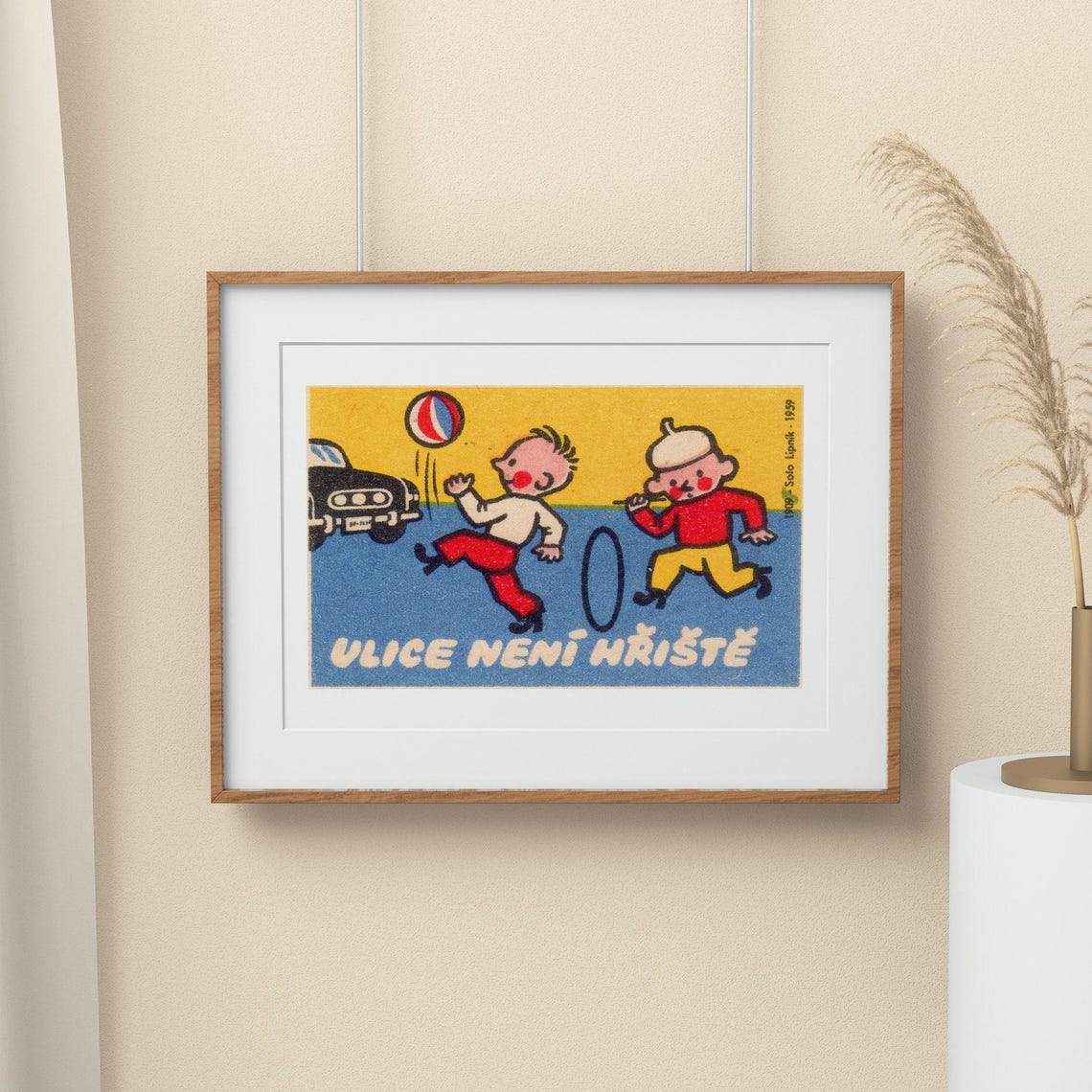 Ulice Neni Hriste 1959 Czech Street Safety Vintage Label Poster - Image 2